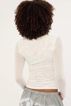 Arcane Mesh Long Sleeve White