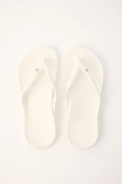 Arch Support Thongs White Crystal