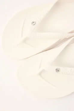 Arch Support Thongs White Crystal