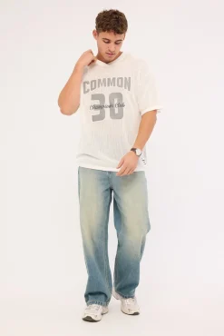 Arena Knit V-Neck Knit Jersey Off White
