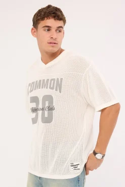 Arena Knit V-Neck Knit Jersey Off White