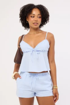 Ari Stripe Cami Top Blue Stripe