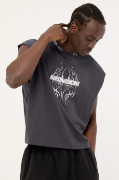 Arkos Cropped Muscle Tank Asphalt