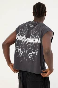 Arkos Cropped Muscle Tank Asphalt