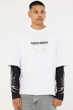 Arkos Layered Long Sleeve Tee White