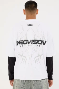 Arkos Layered Long Sleeve Tee White