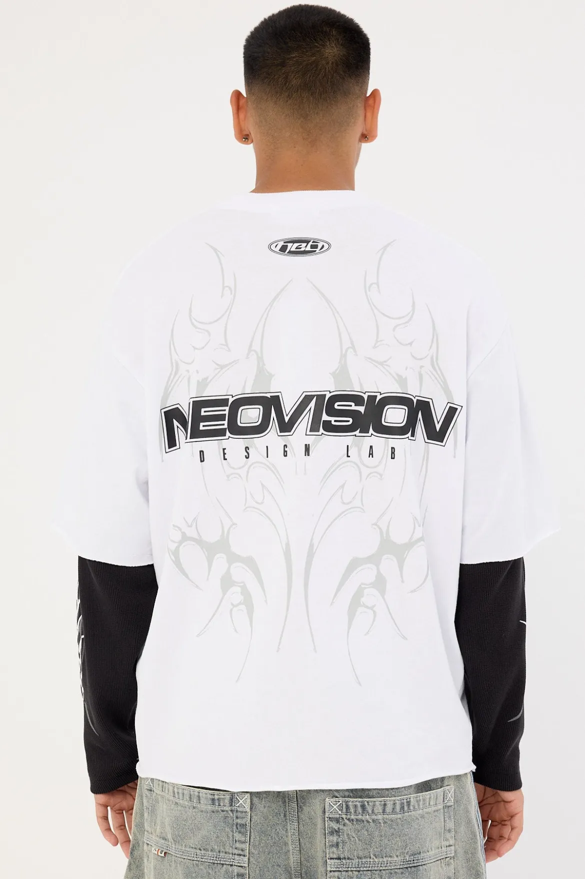 Arkos Layered Long Sleeve Tee White