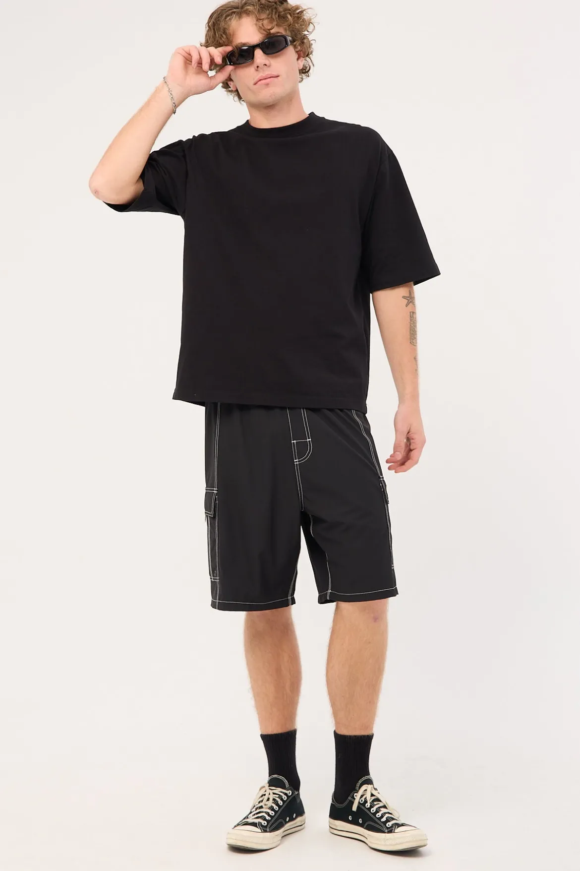 Artful Dodger Elastic Waist Boardshort Black