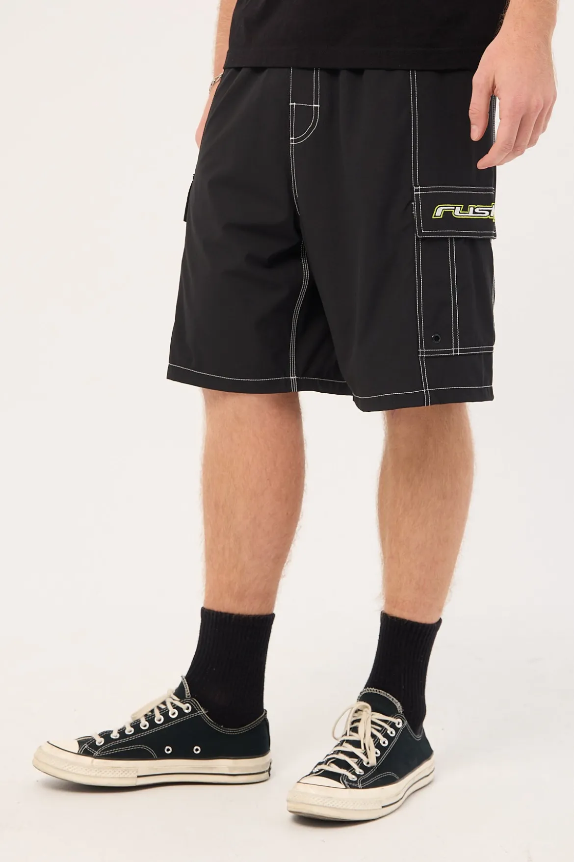 Artful Dodger Elastic Waist Boardshort Black