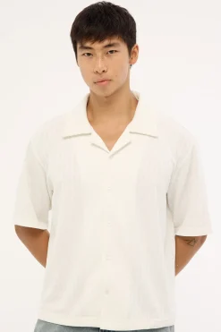 Artie Boxy Cropped Resort Shirt White