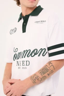 Ascend Short Sleeve Rugby Polo White