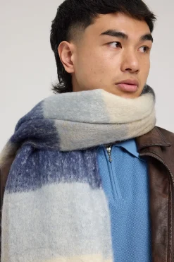 Ascot Check Scarf Black/Beige/Blue