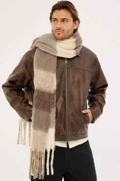 Ascot Check Scarf Brown Check