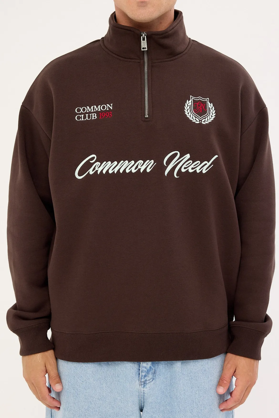 Ashwood Quarter Zip Sweater Coffee Brown