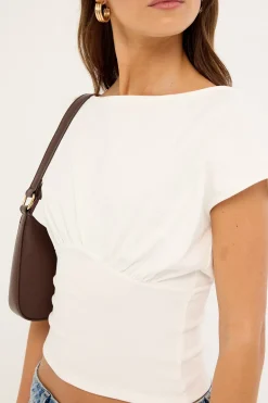 Asta Cinched Waist T-Shirt White