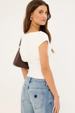 Asta Cinched Waist T-Shirt White