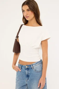 Asta Cinched Waist T-Shirt White