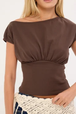 Asta Cinched Waist T-shirt Brown