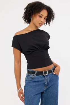 Asta Cinched Waist T-shirt Black