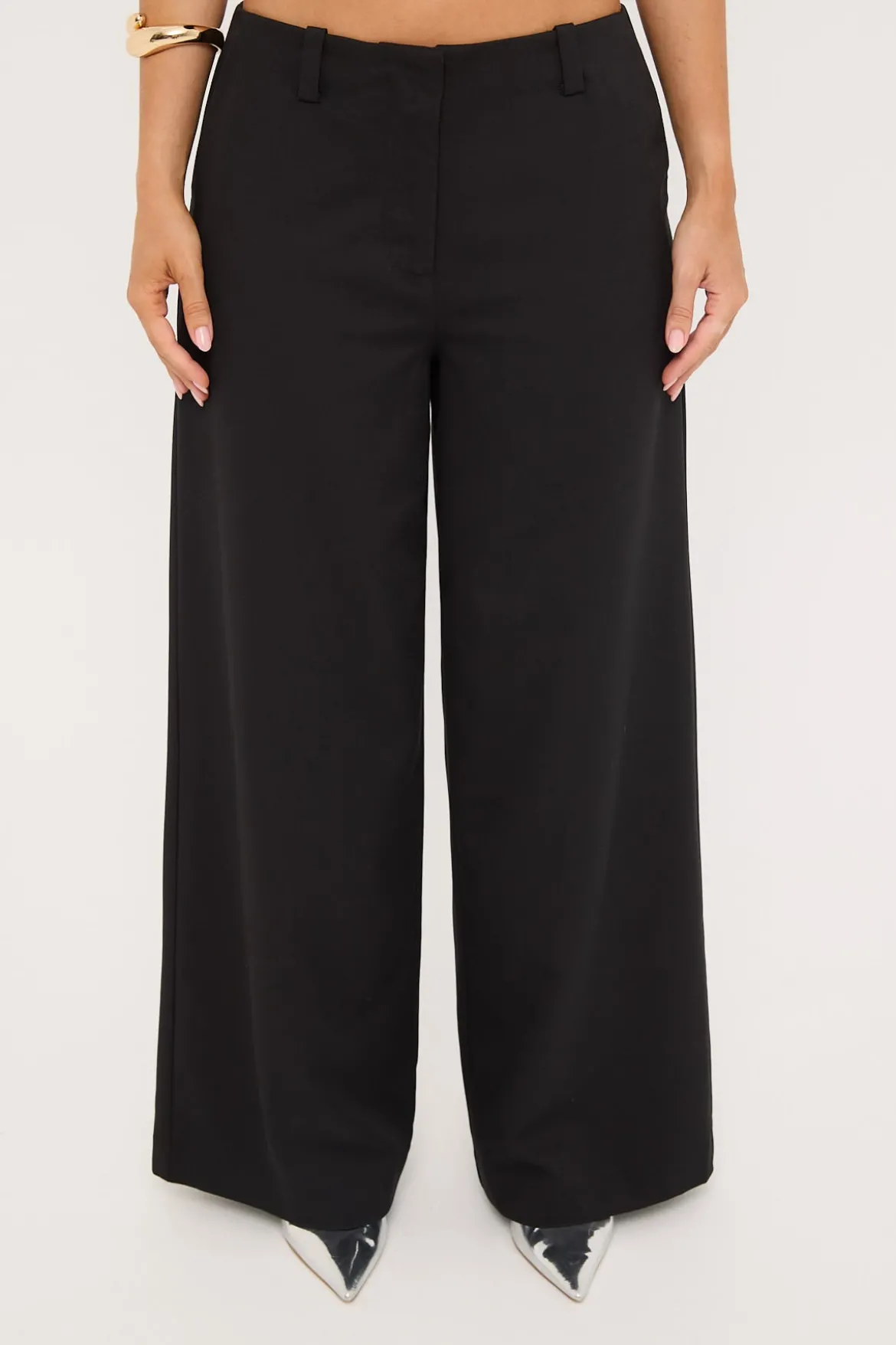 Astrid Mid Rise Pants Black