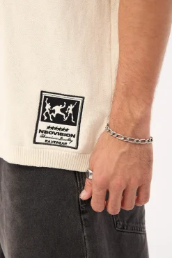 Athloop V Neck Knit Jersey Off White