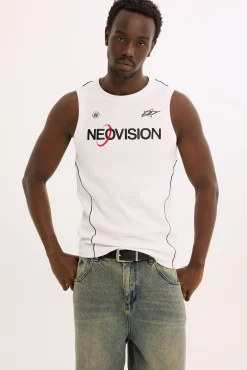 Atomic Bound High Neck Tank White