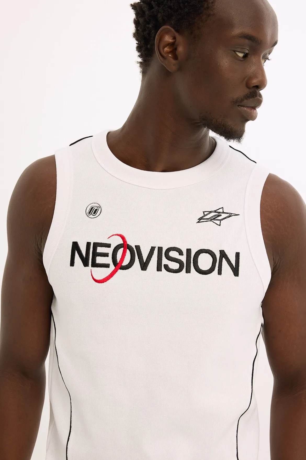 Atomic Bound High Neck Tank White