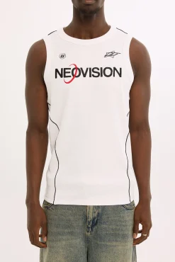Atomic Bound High Neck Tank White