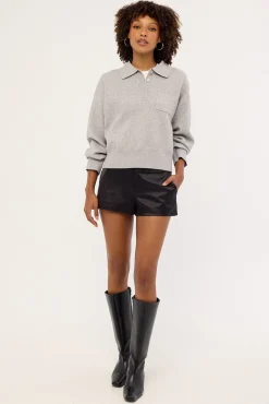 Aubrey Long Sleeve Knit Jersey Grey Marle