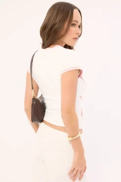 August Ringer Tee White