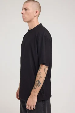 Austin Pleated Boxy Tee Black