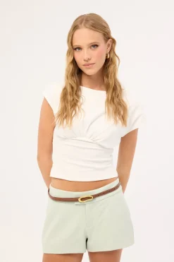 Avani Low Rise Tailored Shorts Mint