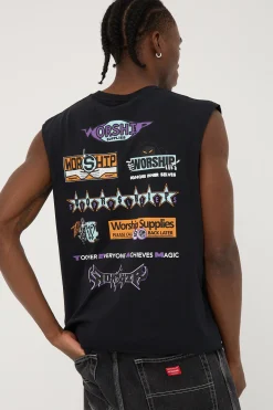 Avoidance Muscle Tee Washed Black