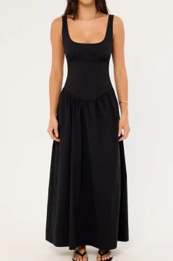 Ayana Corset Maxi Dress Black