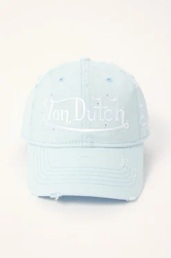 Baby Blue Diamonte Cap Blue