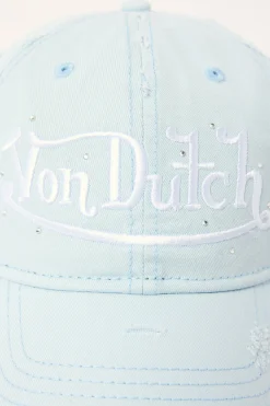 Baby Blue Diamonte Cap Blue