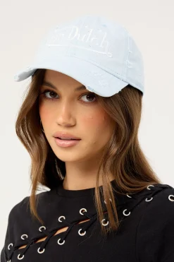 Baby Blue Diamonte Cap Blue