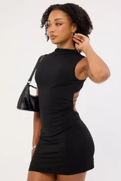 Back Off Mini Dress Black