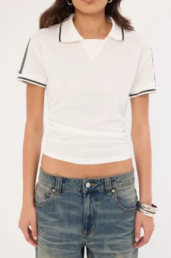 Backless Jersey Top Porcelain
