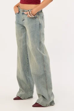 Baggy Low Rider Jean Dirty Streaky Fade