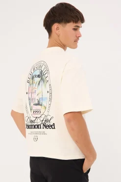 Bahamas Cropped Heavyweight Easy Tee Cloud White