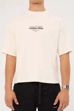 Bahamas Cropped Heavyweight Easy Tee Cloud White