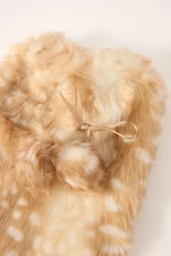Bambi Fluffy Faux Fur Leg Warmers Brown