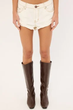 Bandits Low Waist Denim Shorts White Beauty