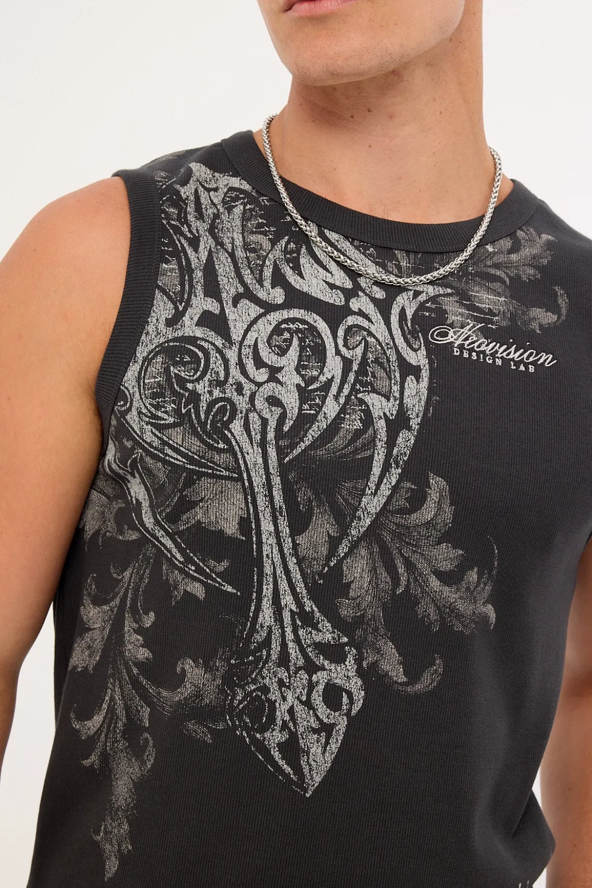 Banish Bound High Neck Tank Black