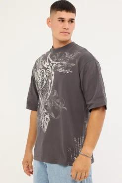 Banish Street Super Heavy Tee Ash Black