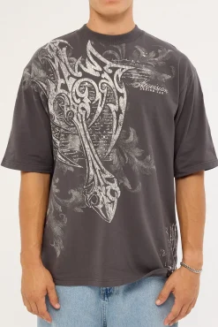 Banish Street Super Heavy Tee Ash Black