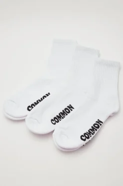 Basic Quarter Crew Sock 3 Pack White