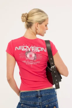 Bassline Baby Tee Fuchsia