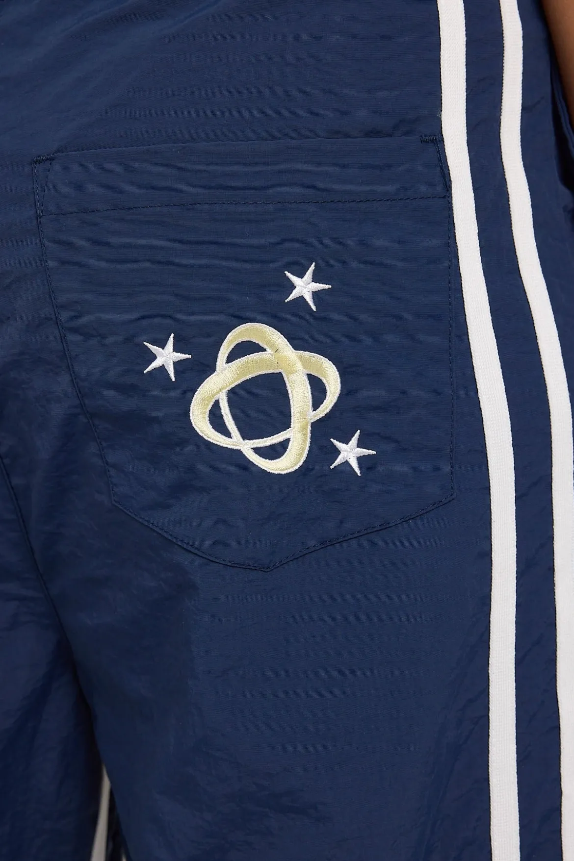 Batsu Contrast Nylon Cargo Pant Ink Navy